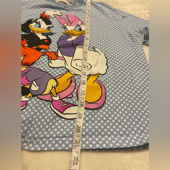 Disney Parks Daisy Duck And Friends Blue Polka Dot Crewneck Top Women’s Size XL - Picture 4 of 9
